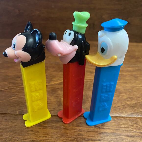 PEZ Vintage Disney Mickey Goofy and Donald Duck Candy Dispensers - Picture 2 of 3